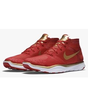 Nike Free x Hustle Hart Training Shoes Red Gold Mens 10.5